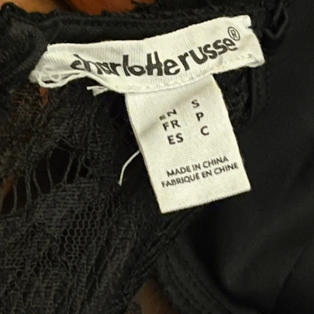 Charlotte Russe Black Lace & Olive Green Utility Jumpsuit - Picture 6 of 6
